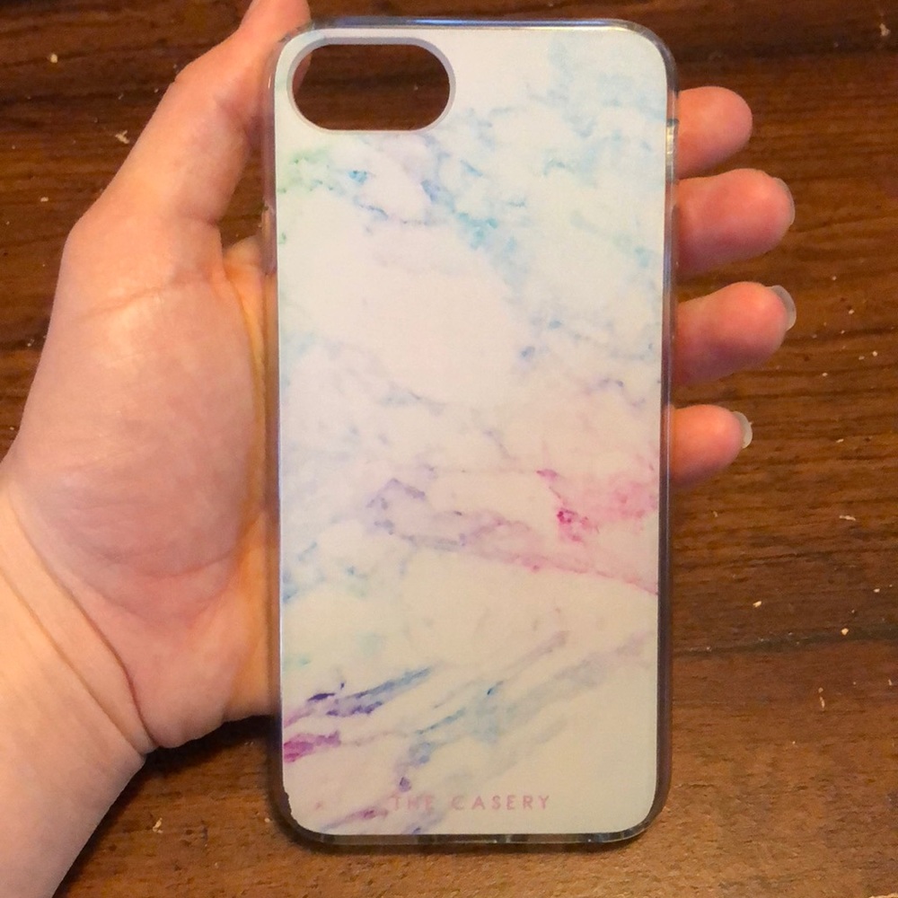 The Casery iPhone 6/7 case in Rainbow Marble